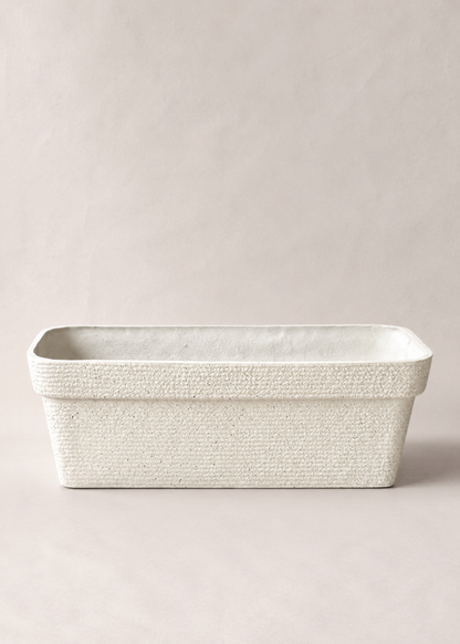 Cavon Rectangle Planters - Ivory