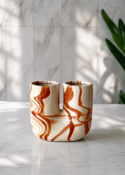 Swirl Bathroom Set – Caramel (Set of 3)