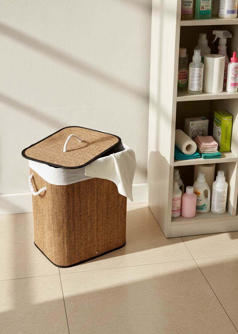 Terra Laundry Basket - White &amp; Brown