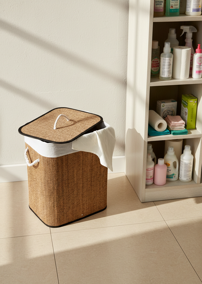 Terra Laundry Basket - White &amp; Brown