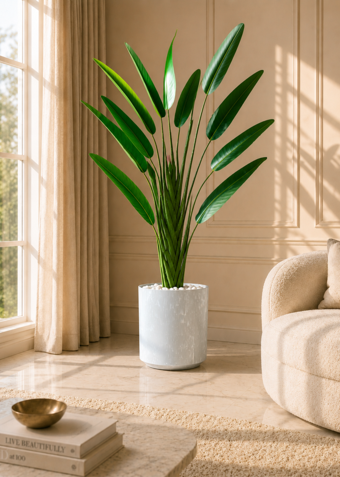Amara Light Grey Planter - Large