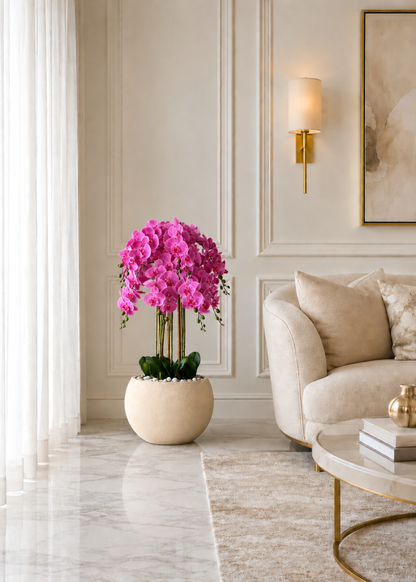 Artificial Pink Orchid Bloom Plant - 3 Feet