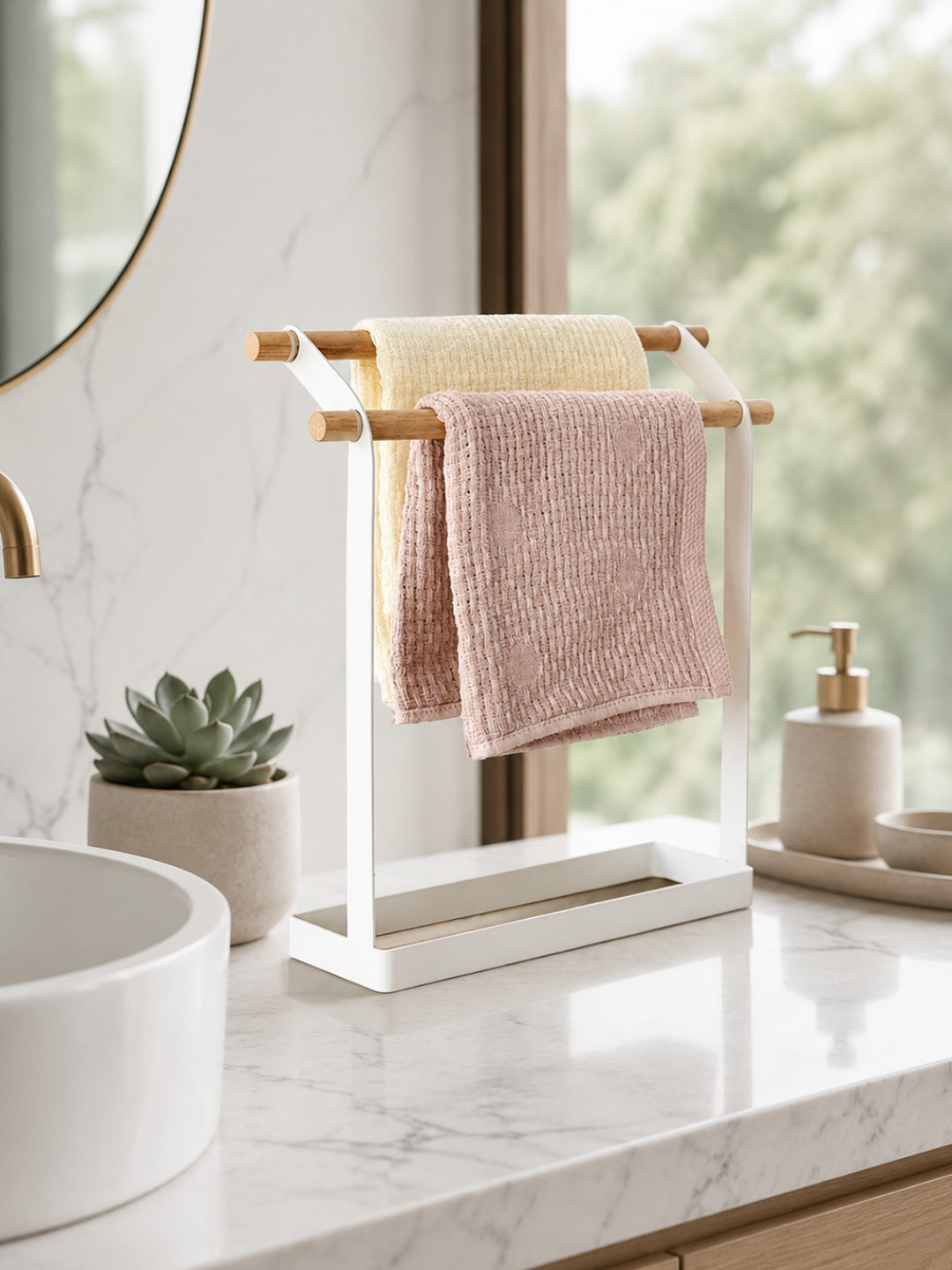 Double Rod Napkin Holder - White