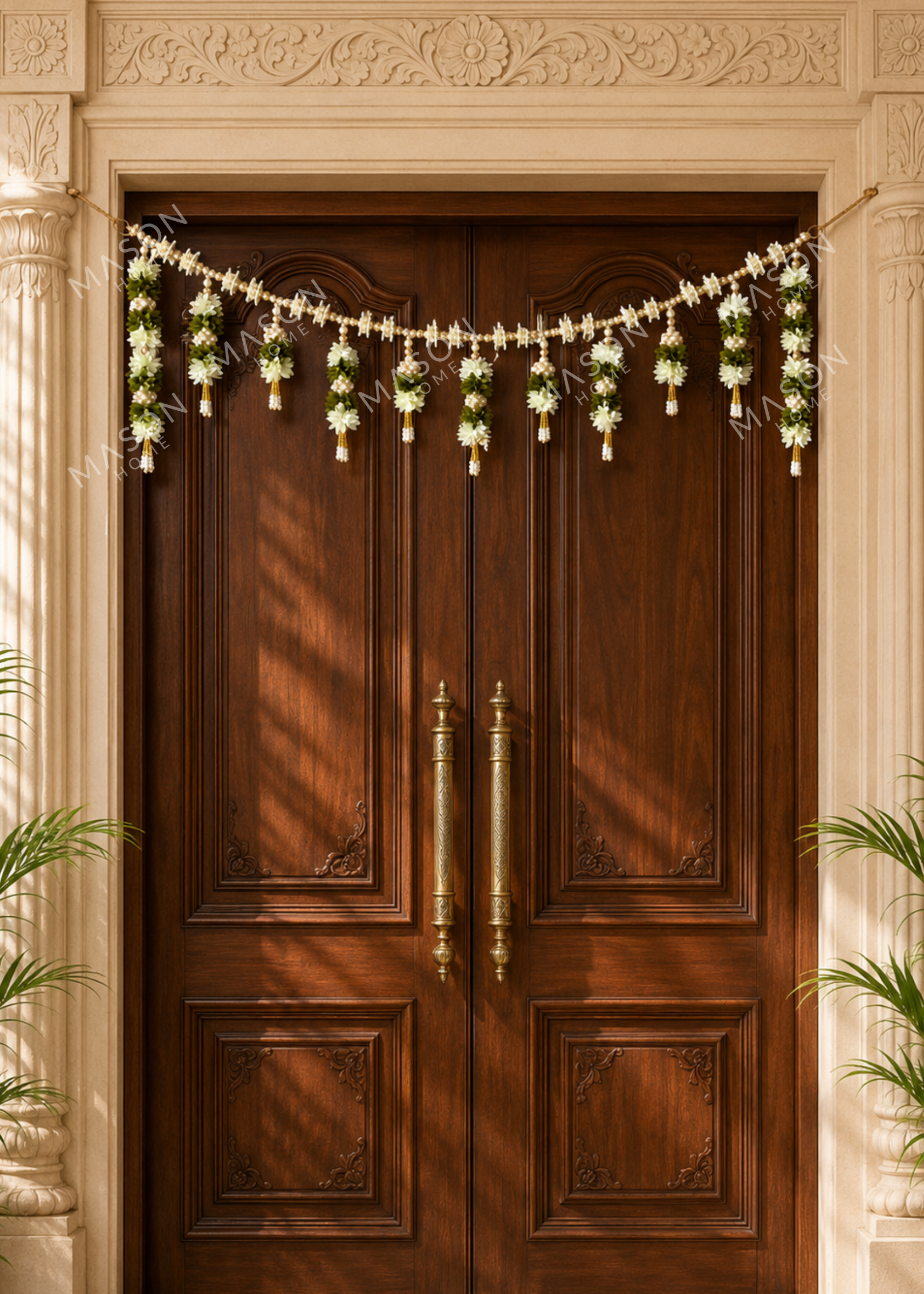 Festive White Meadow Toran