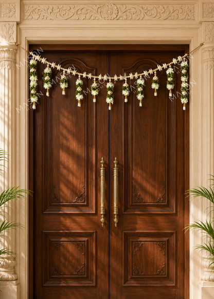 Festive White Meadow Toran