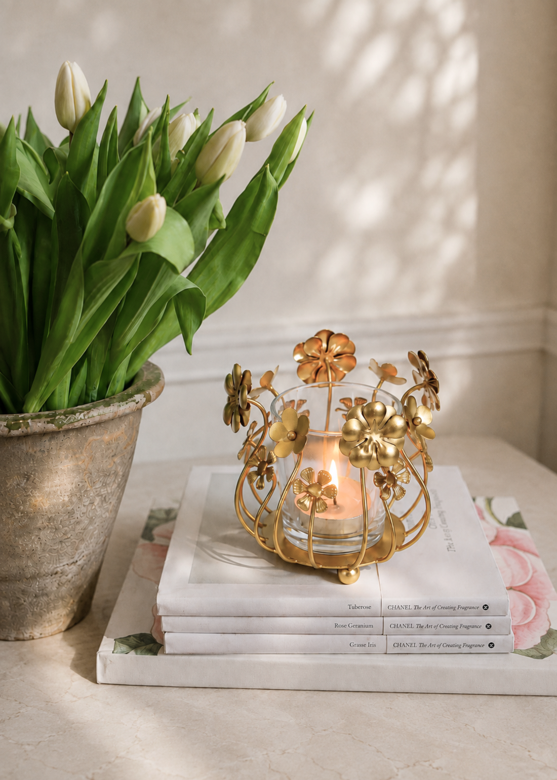 Floral Votive (Single Piece)
