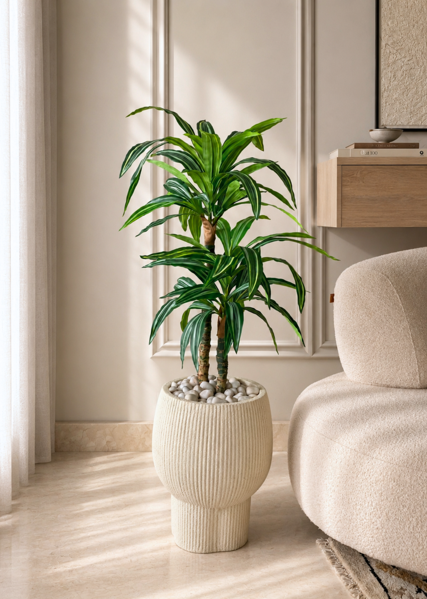 Artificial Layered Dracaena Plant - 3.3 Feet