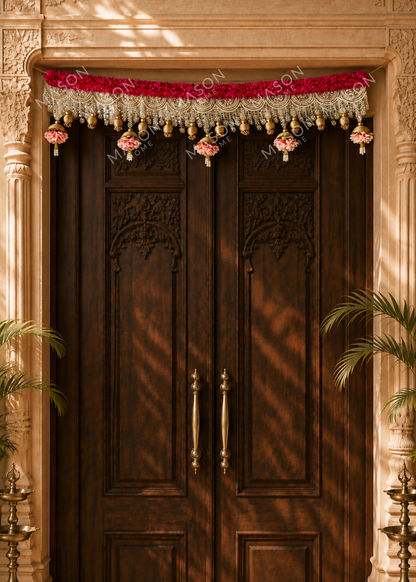 Festive Gulmohar Pearl Toran