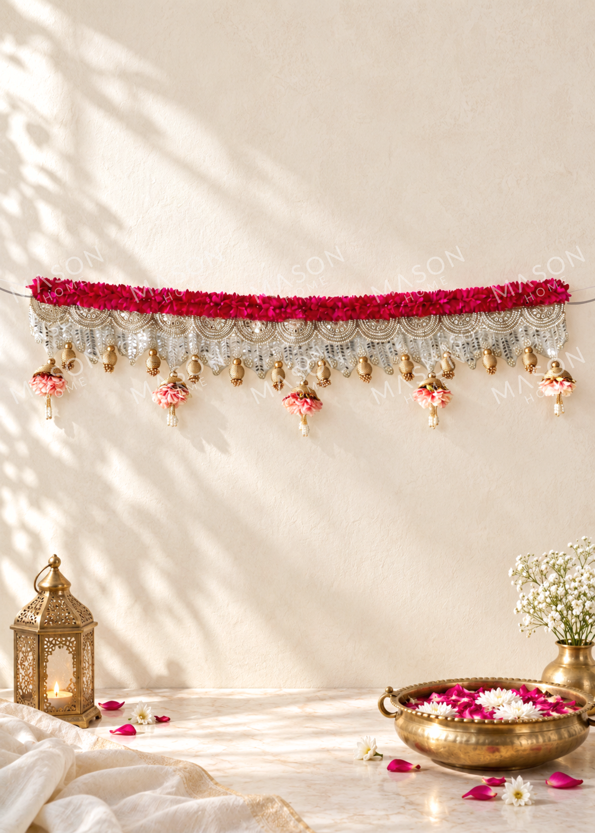Festive Gulmohar Pearl Toran