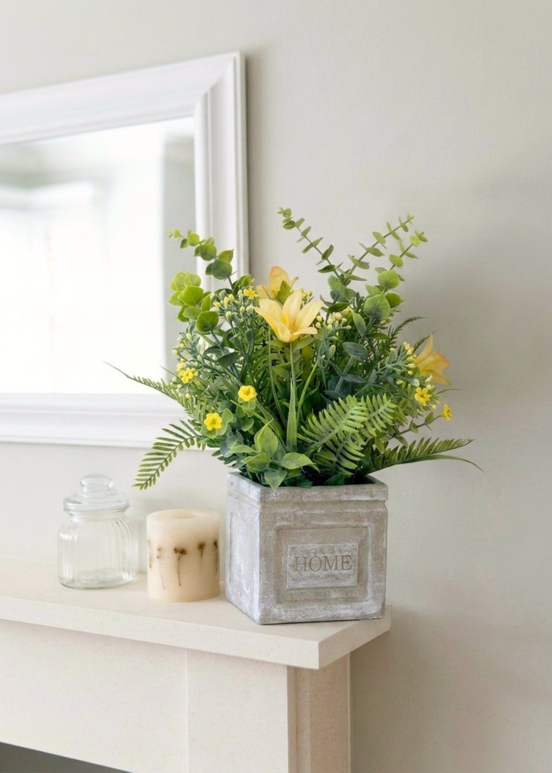 Artificial Lily Meadow Plant - Yellow