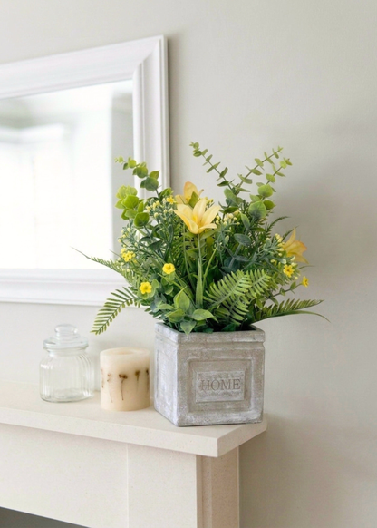 Artificial Lily Meadow Plant - Yellow