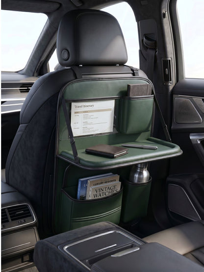 Car Back seat Organizer With Tray - Green