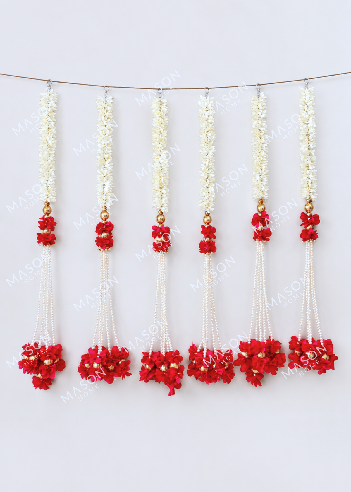 Festive Shahana Floral Latkan - Set of 6