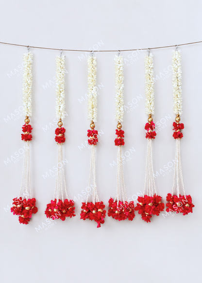 Festive Shahana Floral Latkan - Set of 6