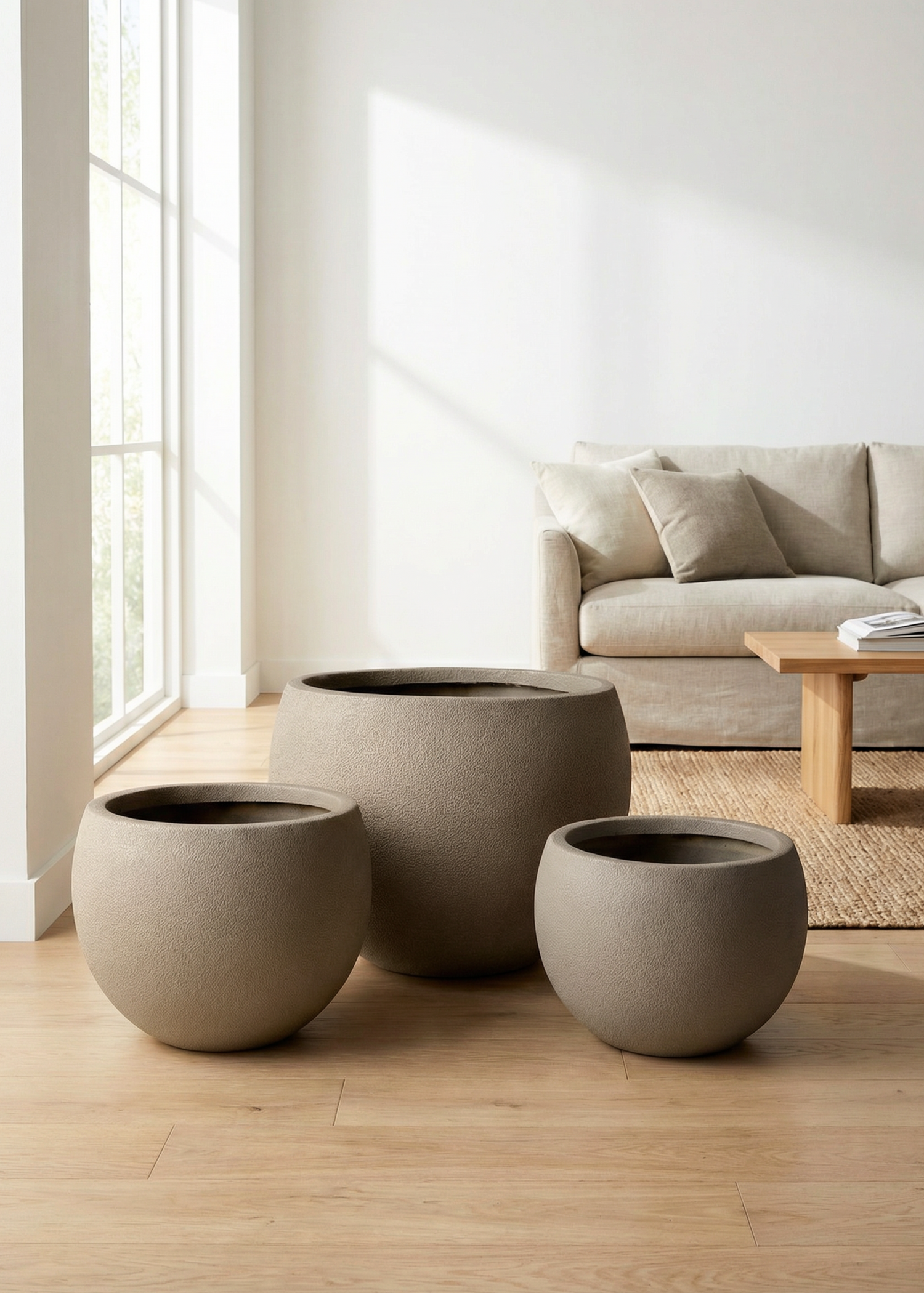 Lithos Planters - Mud Brown