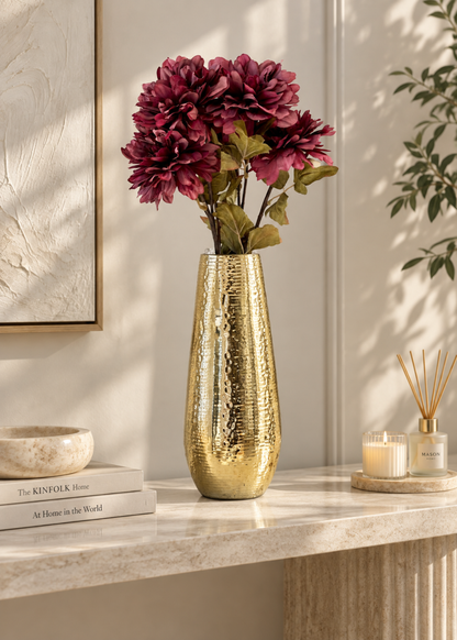 Artificial Plum Peony Flower - Set of 2