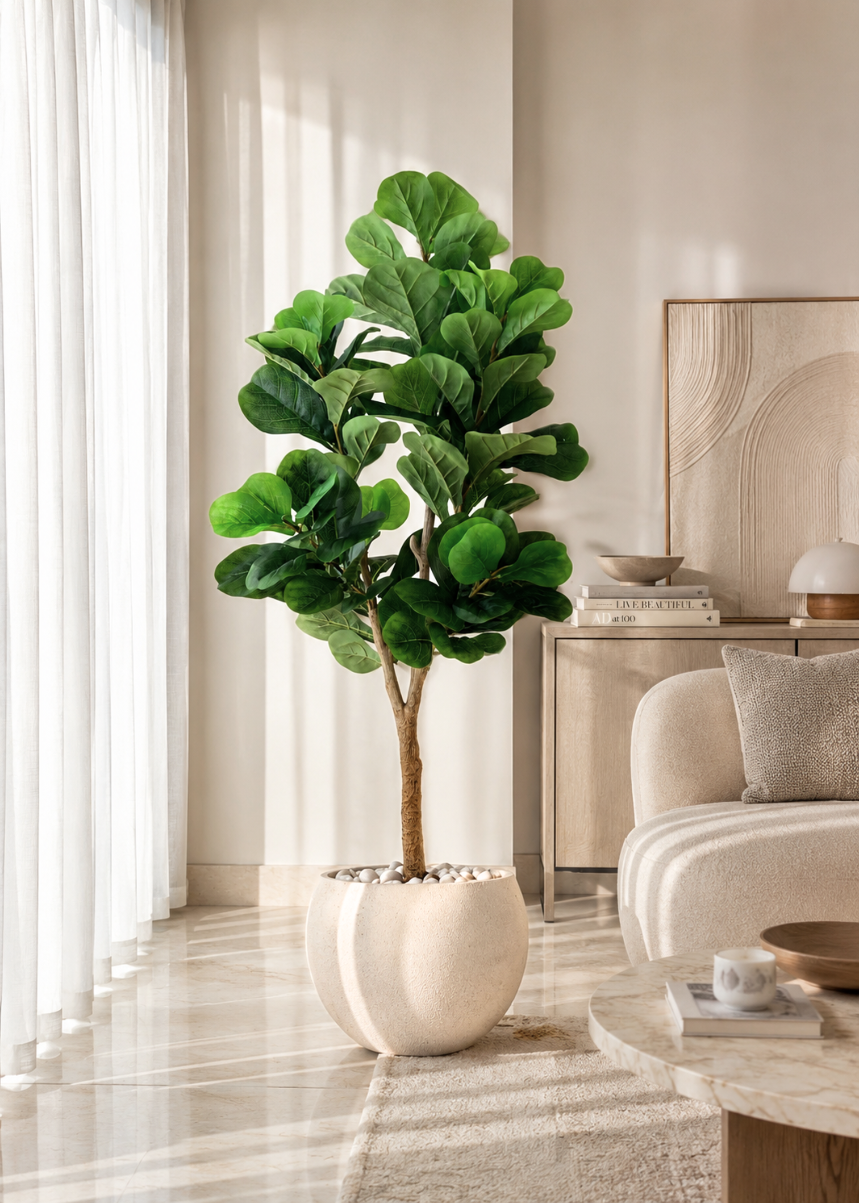 Artificial Decadent Fiddle Plant - 5 Feet