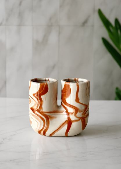 Swirl Bathroom Set – Caramel (Set of 3)