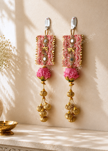 Aarna Lotus Shubh Labh Hanging – Pink