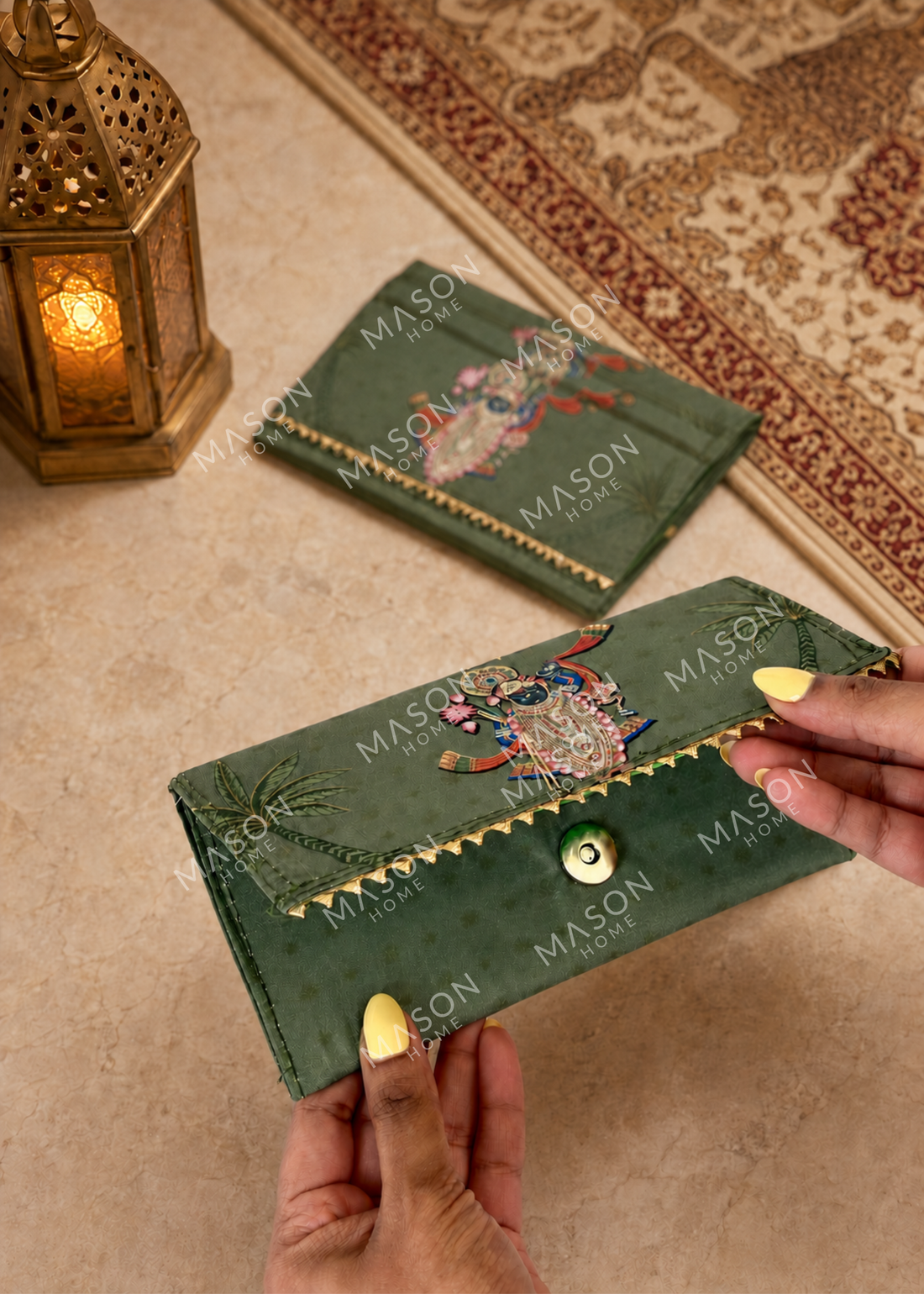 Festive Traditional Envelopes - Green (Set of 5)