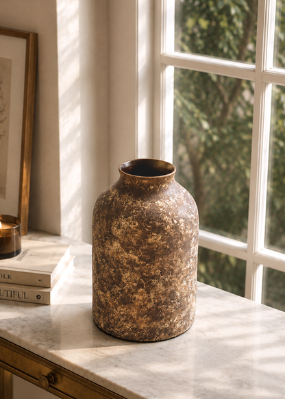 Fossil Vases - Aged Brown