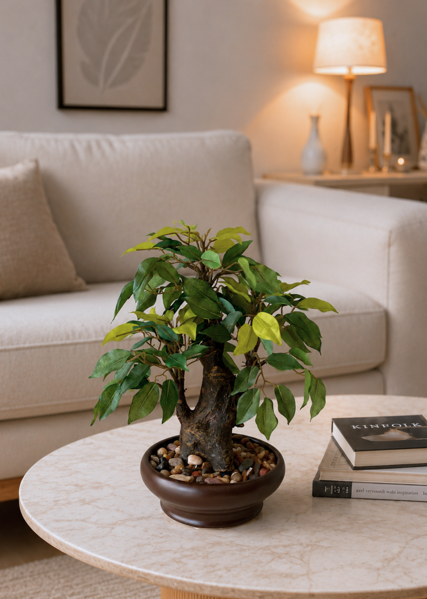Artificial Ficus Bonsai Plant - 1 Feet