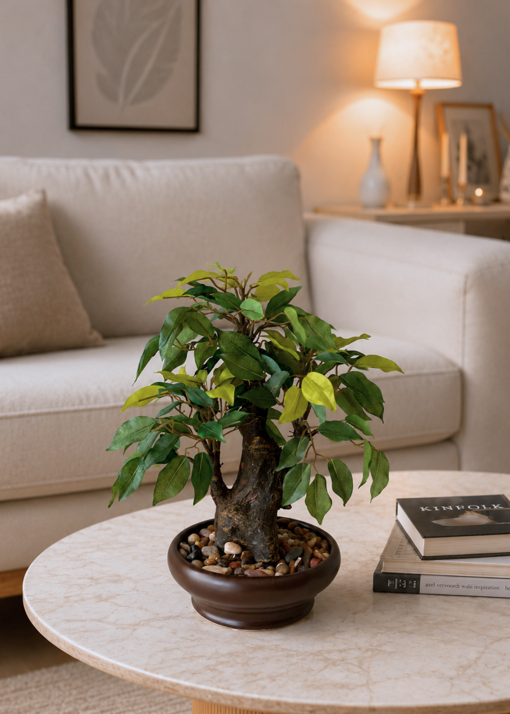 Artificial Ficus Bonsai Plant - 1 Feet