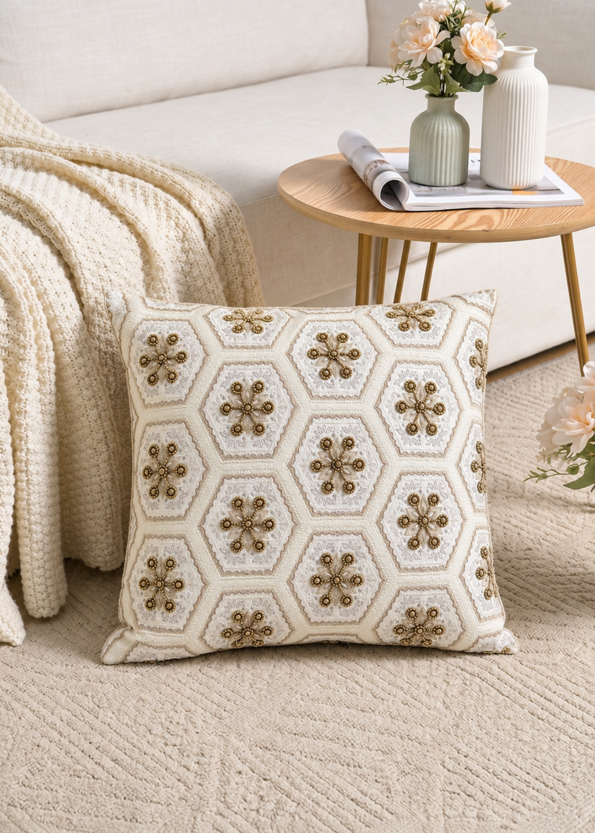 Astra Ivory Cushion Cover