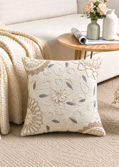 Flora Ivory Cushion Cover