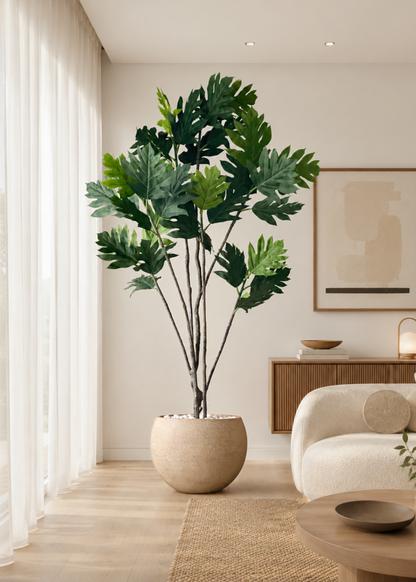 Artificial Bush Philodendron Plant - 8 Feet