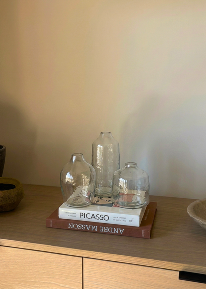 Elma Glass Vase - Transparent (Set of 3)
