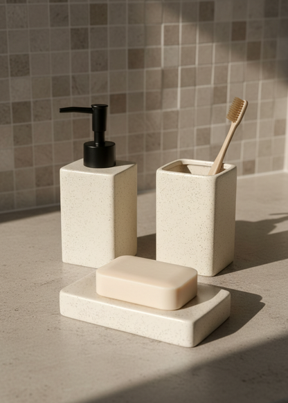 Slate Bathroom Set - Beige