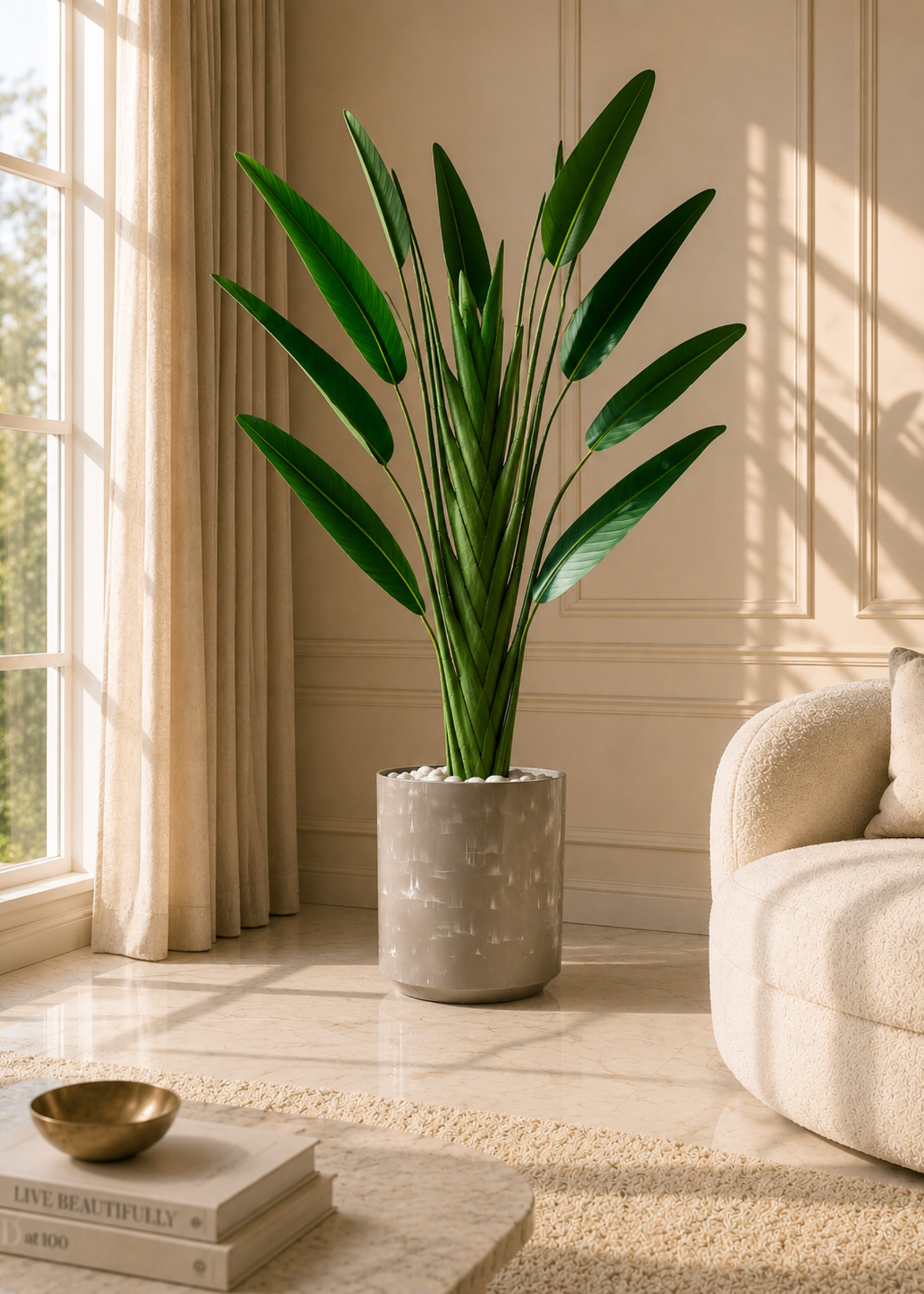 Amara Beige Planter - Large