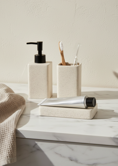 Slate Bathroom Set - Beige