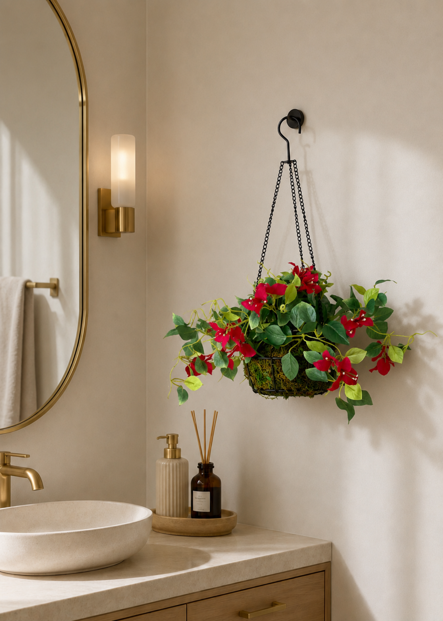 Artificial Trailing Bougainvillea Hanging - 1.7 Feet