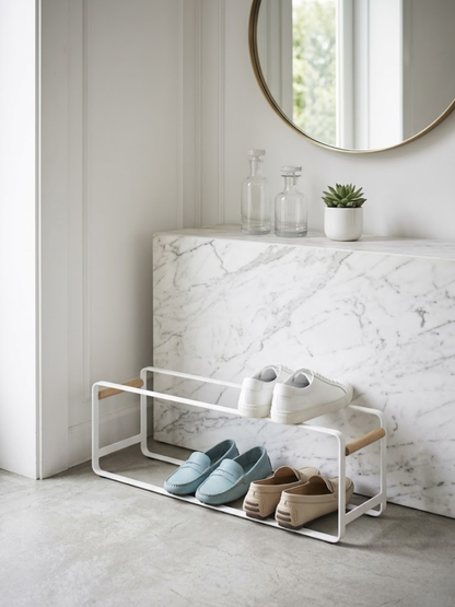 Stackable Shoe Rack - White