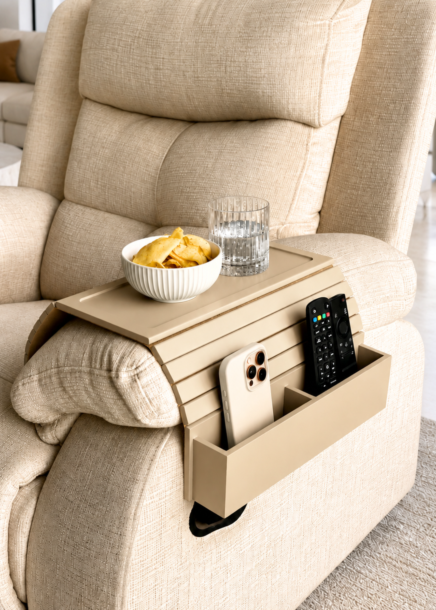 Multipurpose Sofa Armrest - Beige