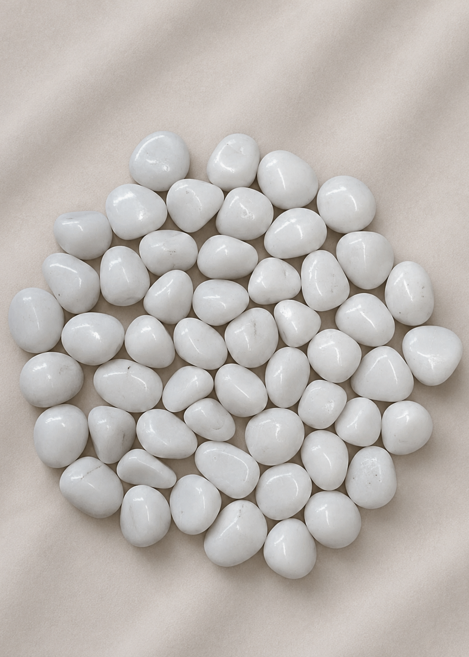 Pebbles – White Polished Stones