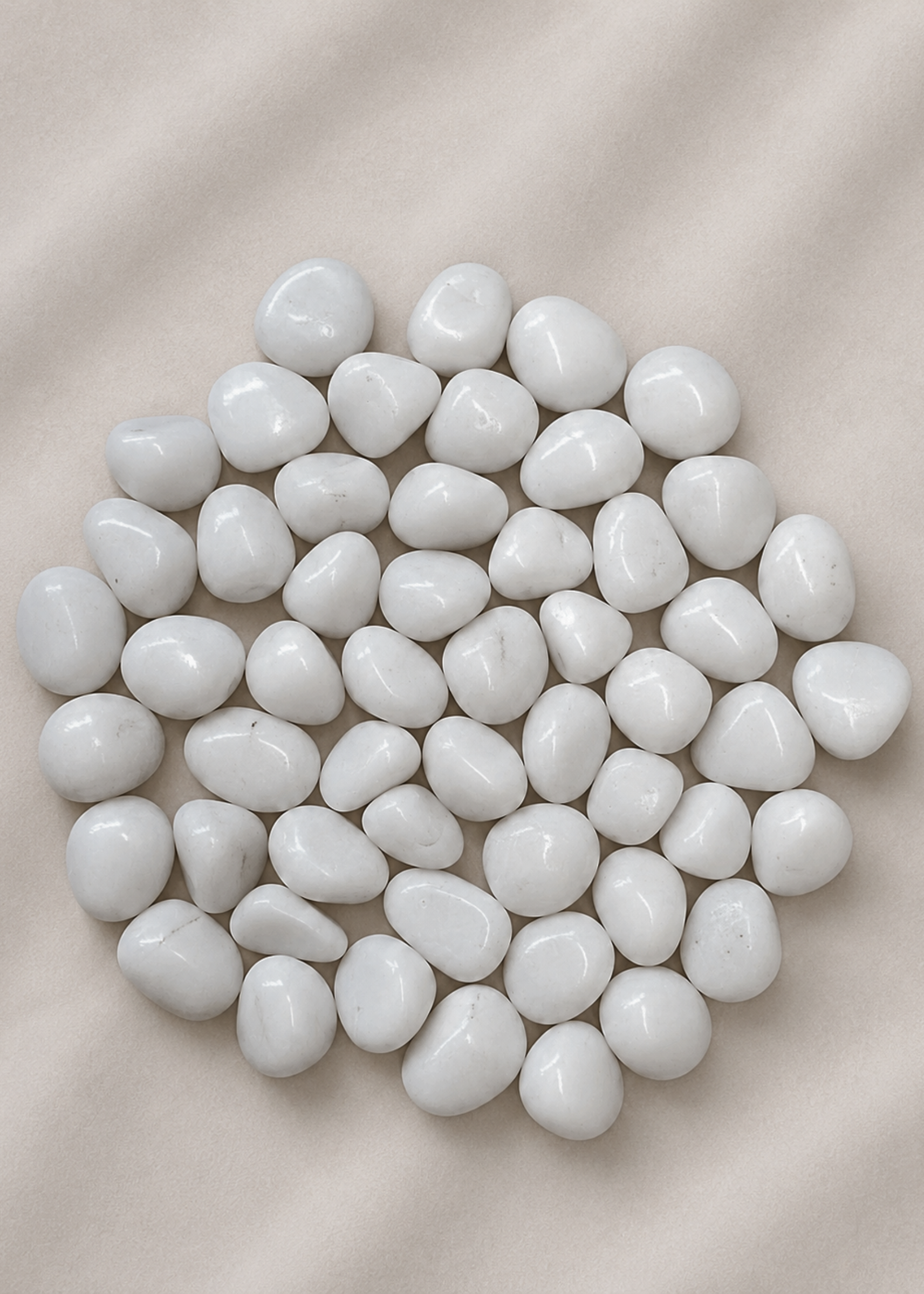 Pebbles – White Polished Stones