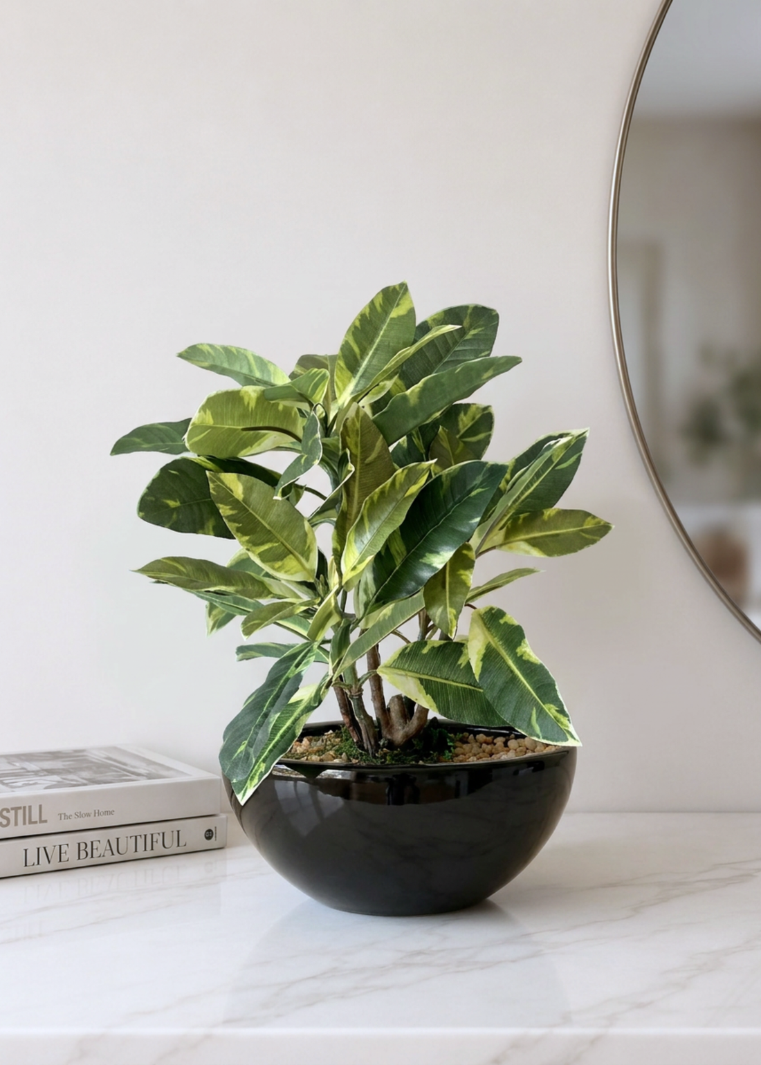 Artificial White Quercus Plant - 1 Feet