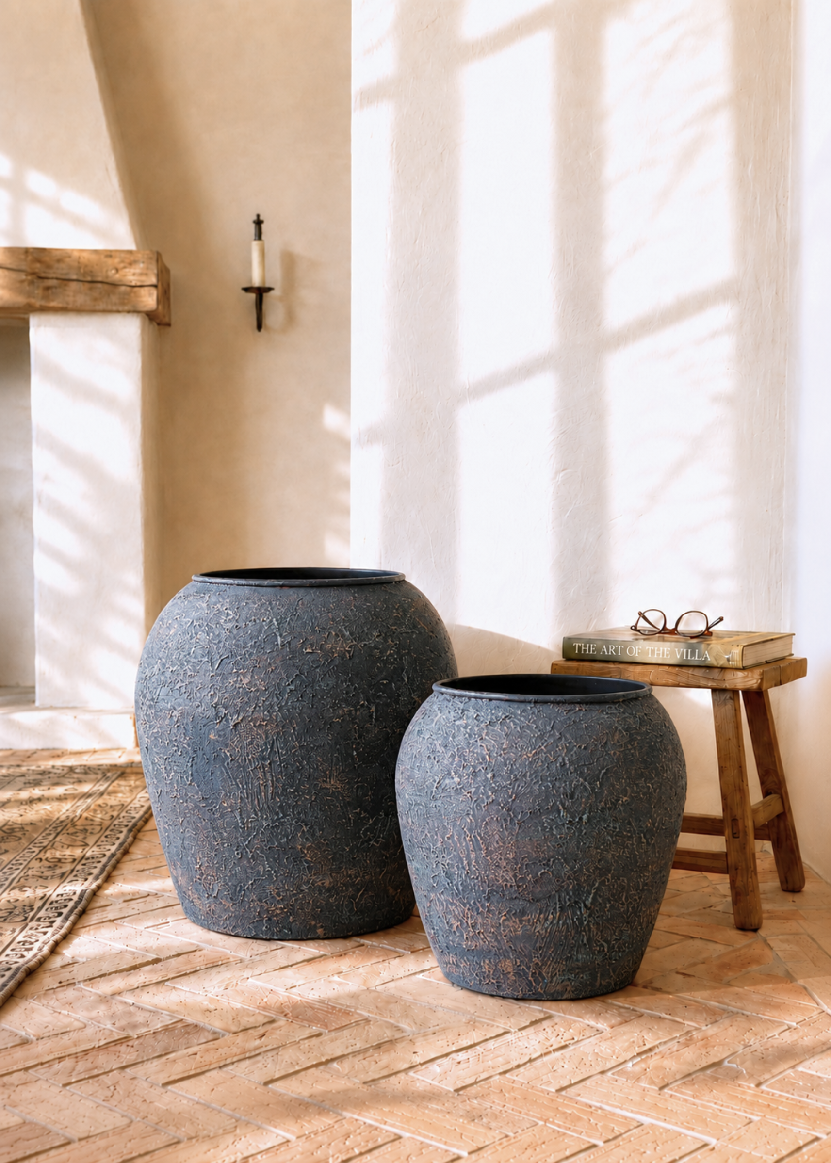 Mesa Planters - Rustic Ash Grey