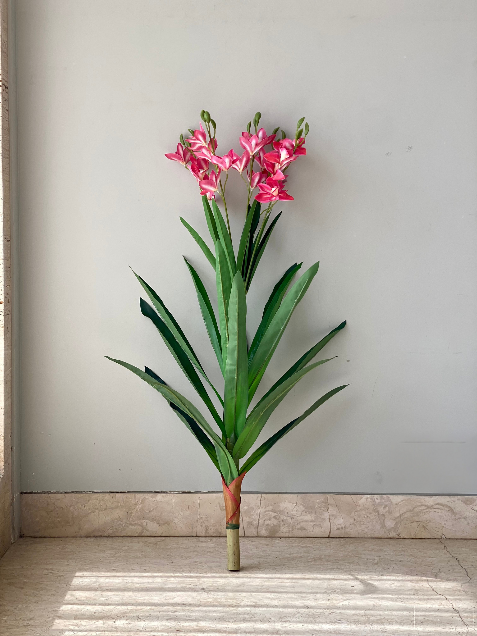 Artificial Cymbidium Orchid Plant - 3 Feet