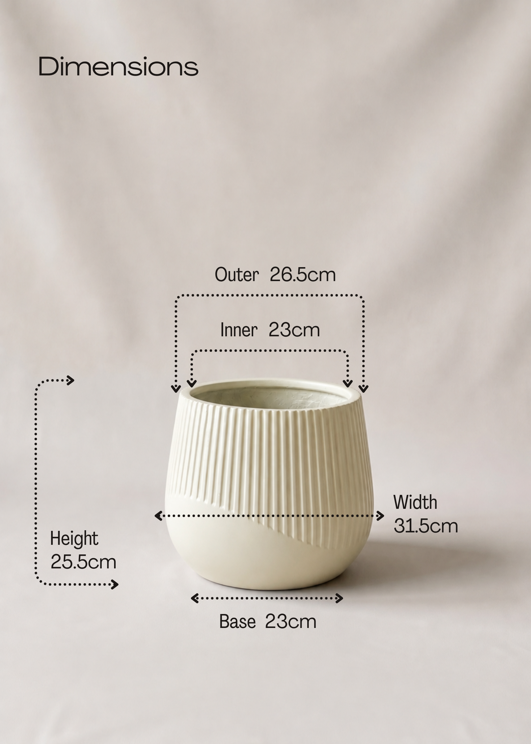 Cassan Planters Ivory