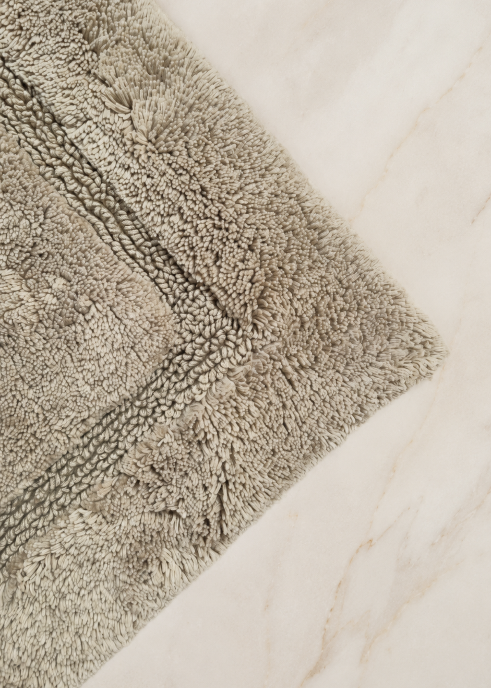 Mellow Anti Slip - Tufted - Cotton Bath Mat - Beige - 60 x 40 cm
