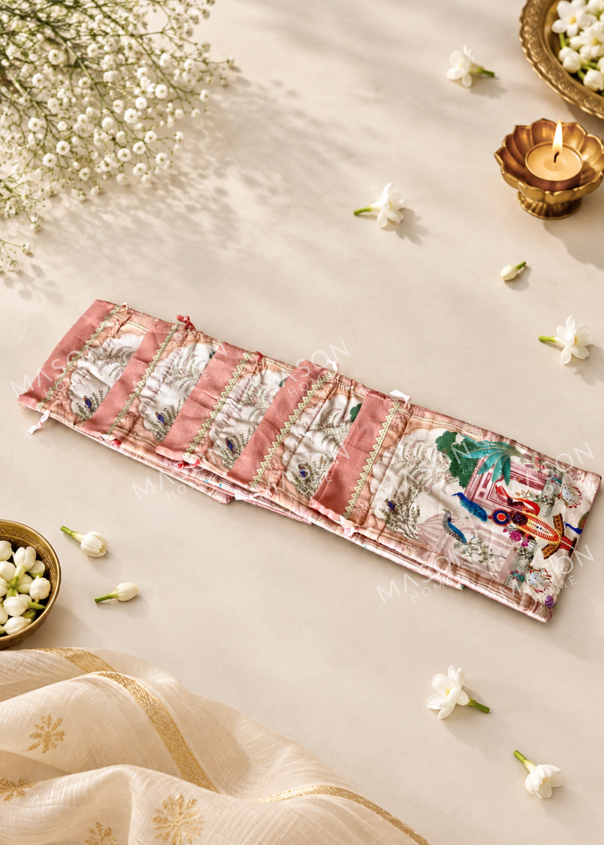 Festive Shahi Potli Pink - Set o 5