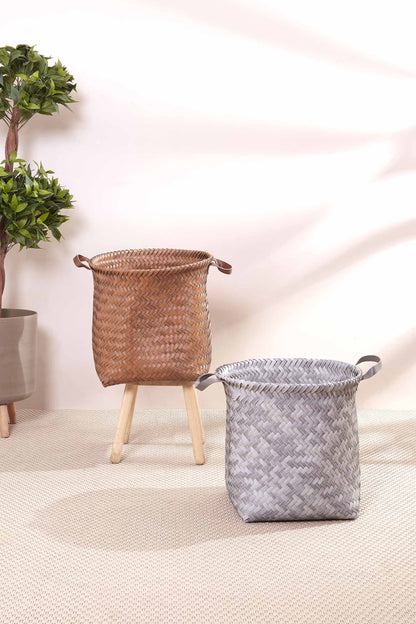 Alder Grey Basket With Handle