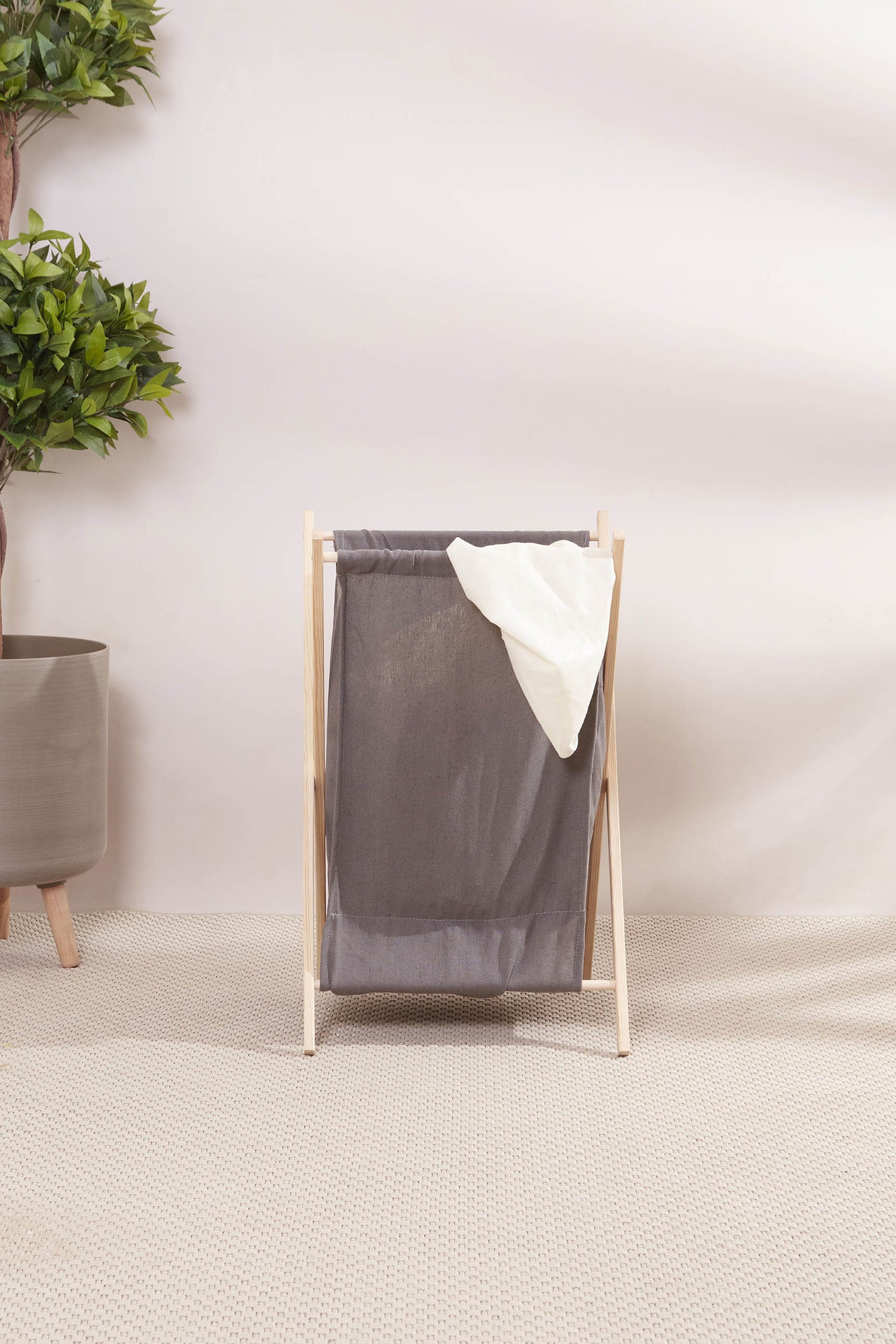 Ermina Foldable Laundry Basket - Grey