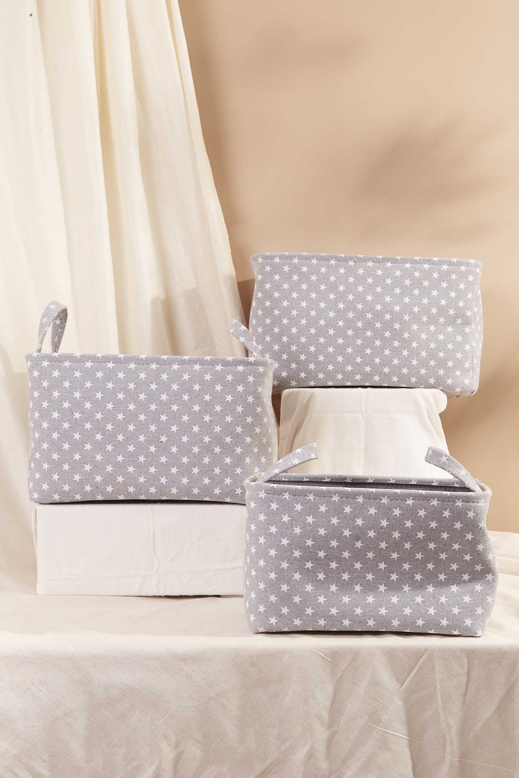 Grey Star Laundry Basket - Set Of 3