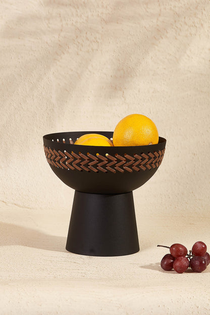 Sahara Charcoal Pedestal Bowl
