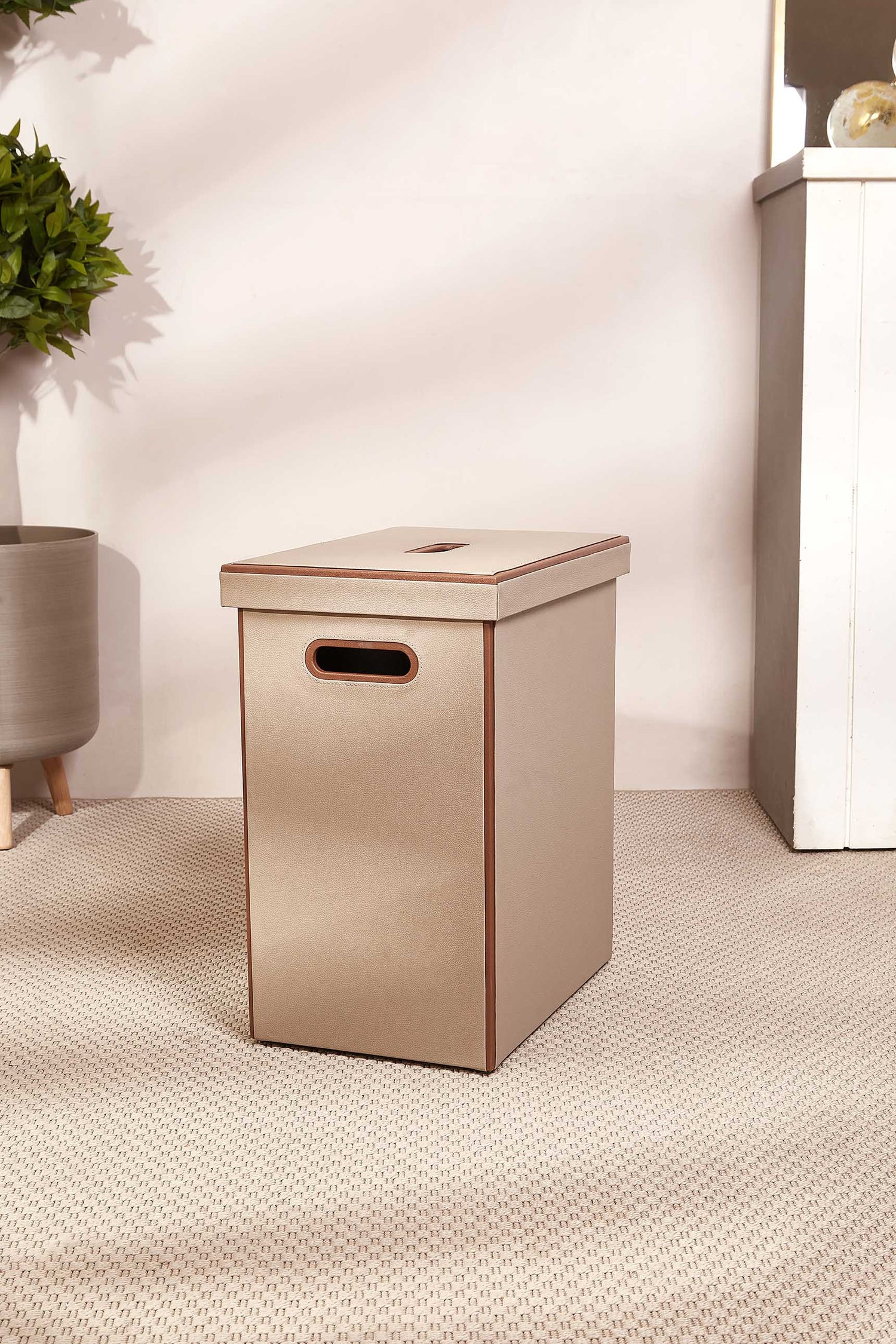 Naples Taupe Laundry Basket